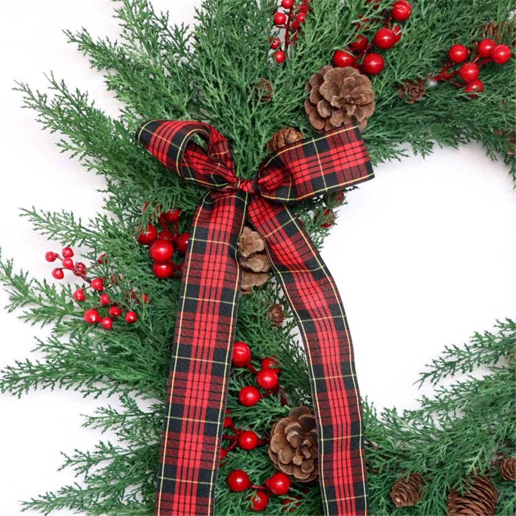 Anemone WreathPine Cone Berry Festive Window HangingPatio Door Hanging Wreath