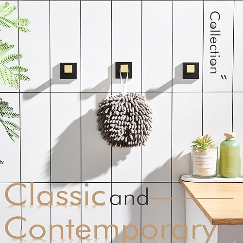 Vista 53 de KOKOSIRI Bathoom - Gancho para toallas, montaje en pared, cuadrado, para bata de baño, gancho para abrigos, cocina, garaje, resistente, acero Cromo