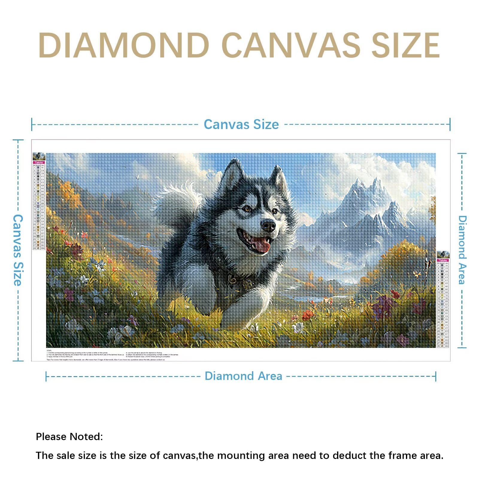 Diamond Painting Adultos Perro Pintura Diamante, Animal Diamond Painting 5D Completo, DIY Cuadrado Bordado Punto de Cruz Cuadros de Diamantes Kit para Decoracion Hogar, Regalo Mujer 160x80cm 0J-112