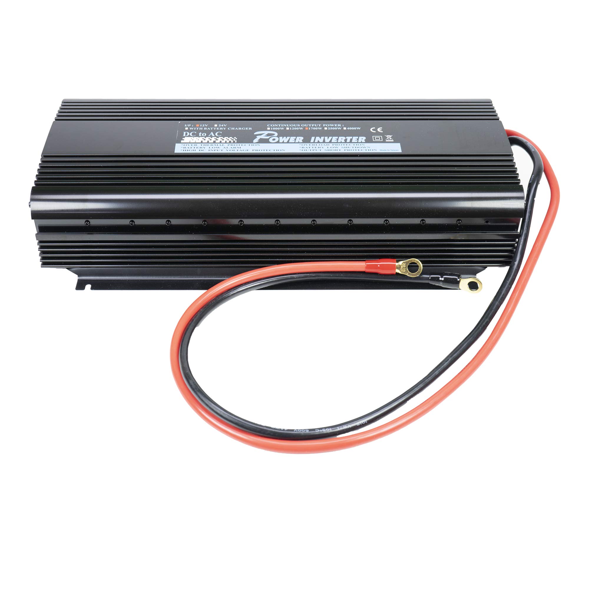 Inverter di tensione Presidente Alimentatore 1700W 12V, uscita 230V, onda sinusoidale modificata, telecomando incluso