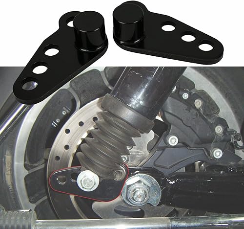 Harvard Kit de eslabones de bajada cromados para amortiguadores traseros de 1-3 pulgadas ajustables para Harley Touring Street GlideRoad