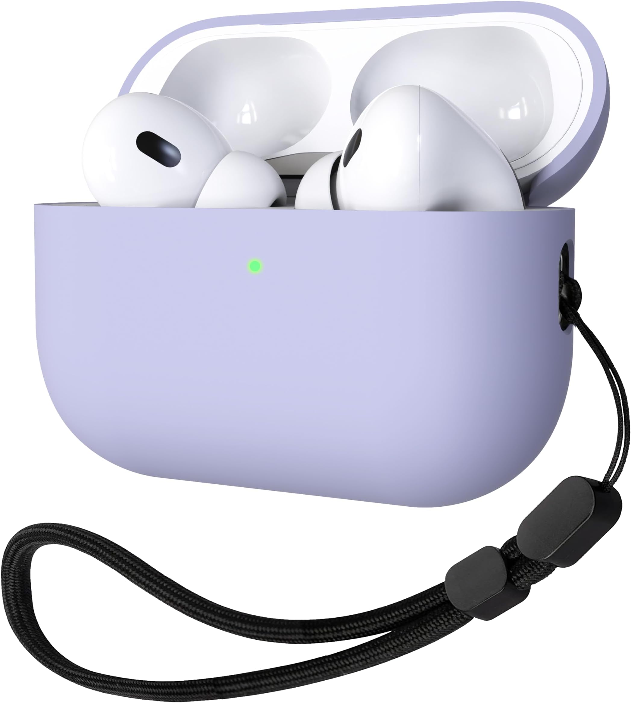 Liquid Silicone Case for AirPods Pro 2, Triple Layer Hybrid Protective Hard Case Shockproof Cover Compatible with AirPods Pro 2nd Generation (Purple)