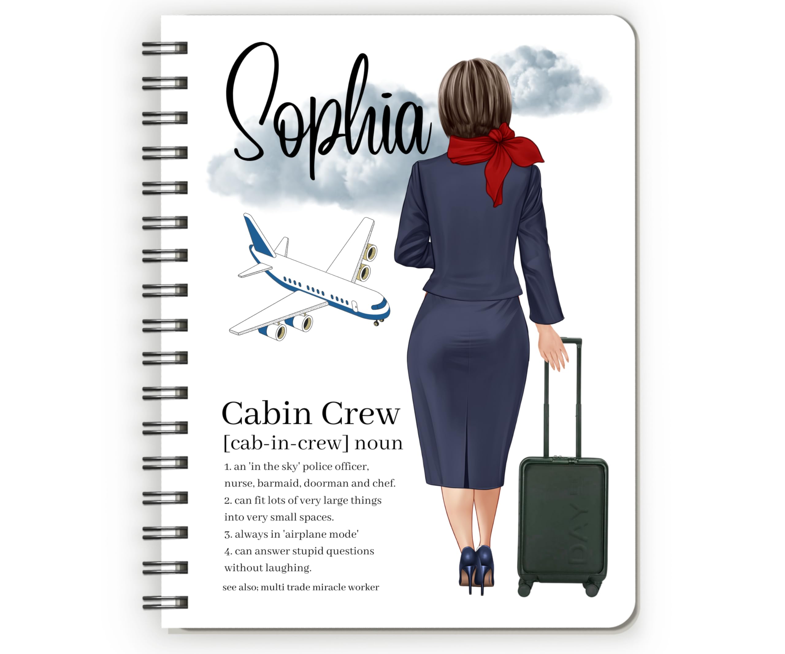 Cabin Crew Gifts Women, Change Hair and Uniform, Cabin Crew Notebook Cabin Crew Gifts Personalised, Cabin Crew Good Luck, Cabin Crew Present, Flight Attendant Gifts, Air Stewardess Gifts