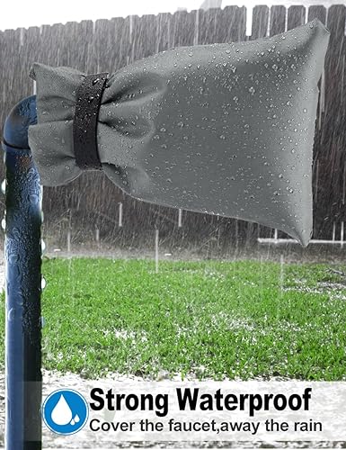 Vista 18 de Wohohoho Fundas de grifo para exteriores para invierno, 4 paquetes Pro de 10 pulgadas de alto x 7 pulgadas de ancho, cubierta de grifo exterior Azul