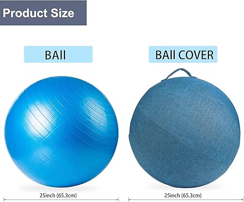 Miniatura 2 de Mega Ball Cover - Funda extra grande de entrenamiento equino de 25 pulgadas para caballos perros, incluye prácticas asas de transporte (azul)