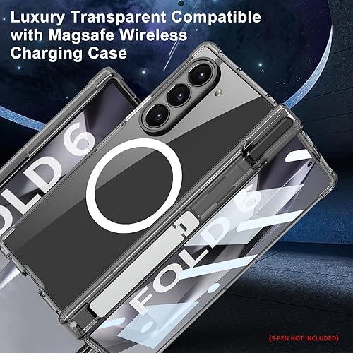 Miniatura 126 de DOOTOO - Funda para Samsung Galaxy Z Fold 6 con soporte de anillo, Z Fold6 S Pen con soporte y cubierta deslizante para cámara y protector
