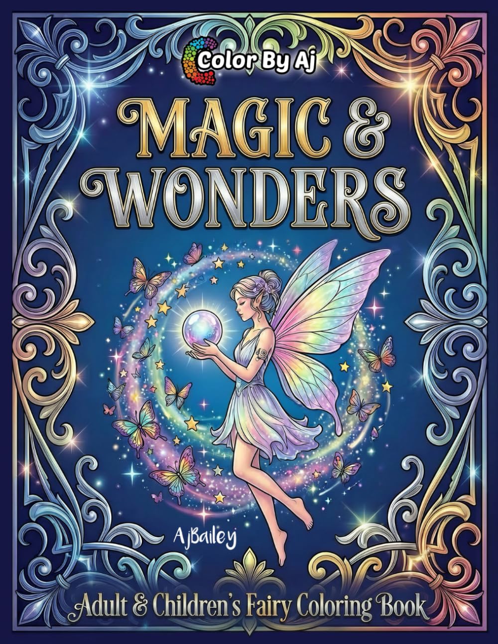 Magic & Wonders Adult & Children's Fairy Coloring Book: 50 Enchanting Coloring Pages for Adults & Children