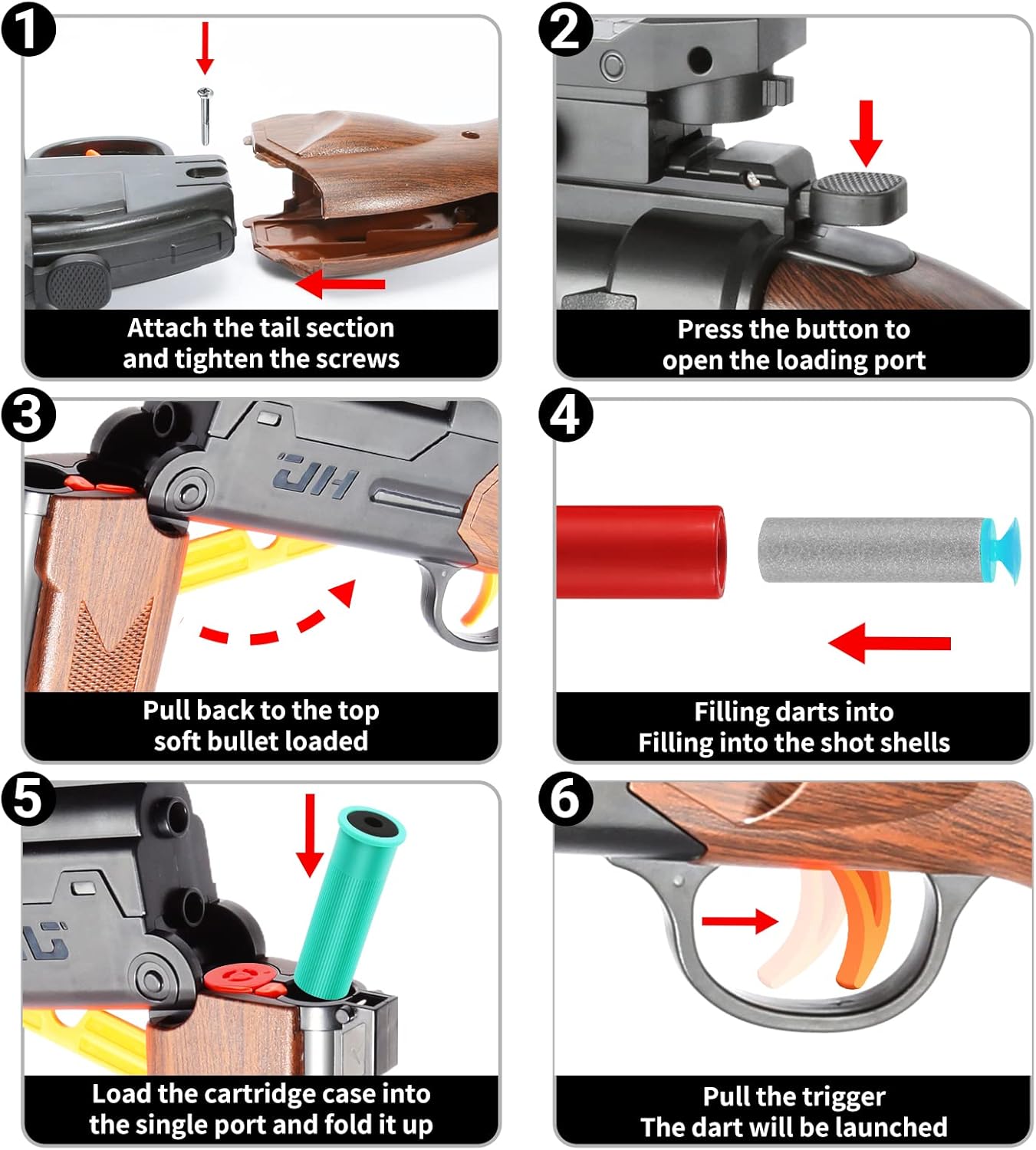 Toy Gun Rifle Long Double Barrel Shotgun Toys(37-inch), Foam Blasters Toy Gun Shell Ejection Toy with Scope, Toy Guns for Ages 6 7 8-14+ Boys - Image 6