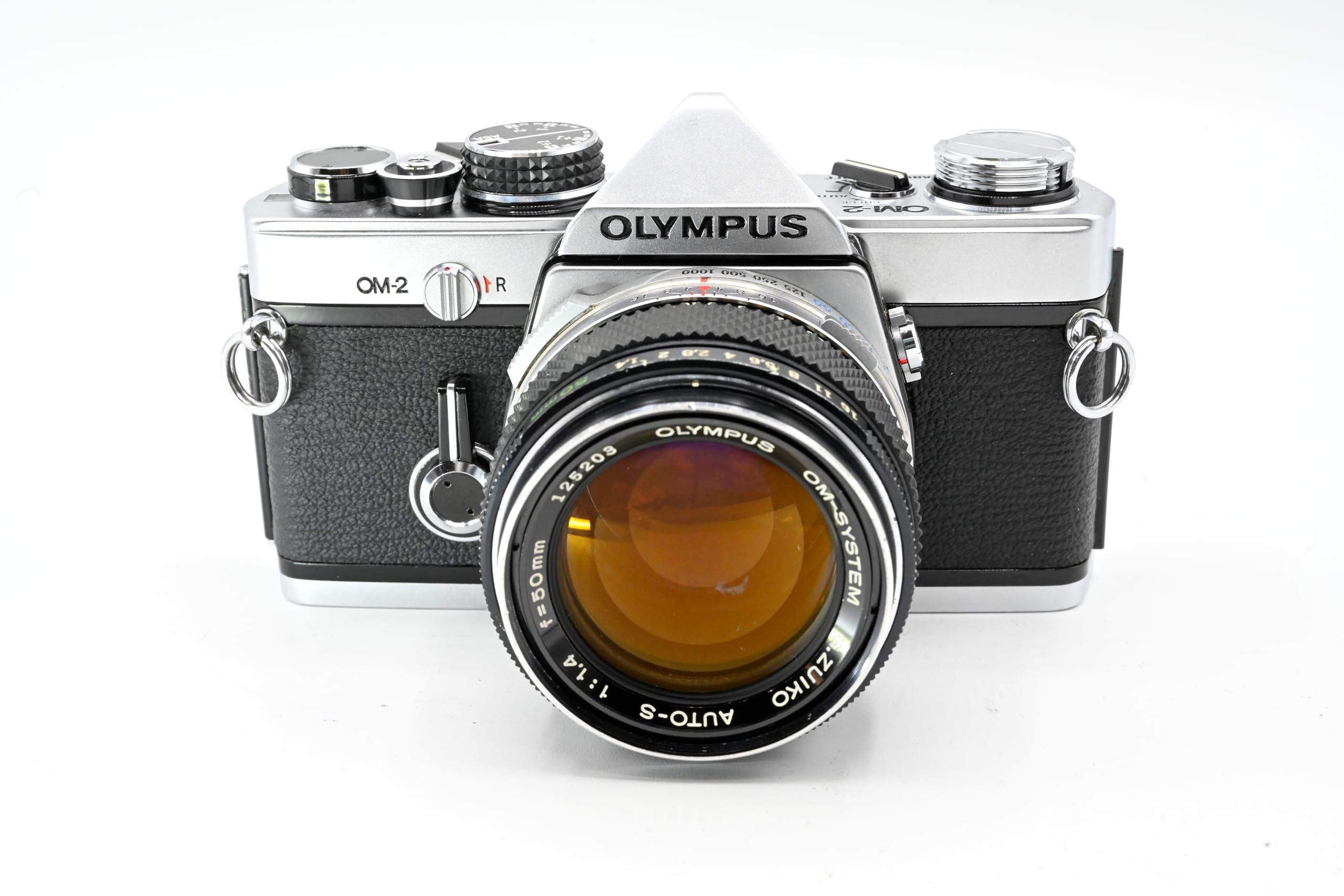 Olympus Chrome OM-2 OM2 SLR Film Camera With Olympus 50mm f/1.4 Lens (Renewed)