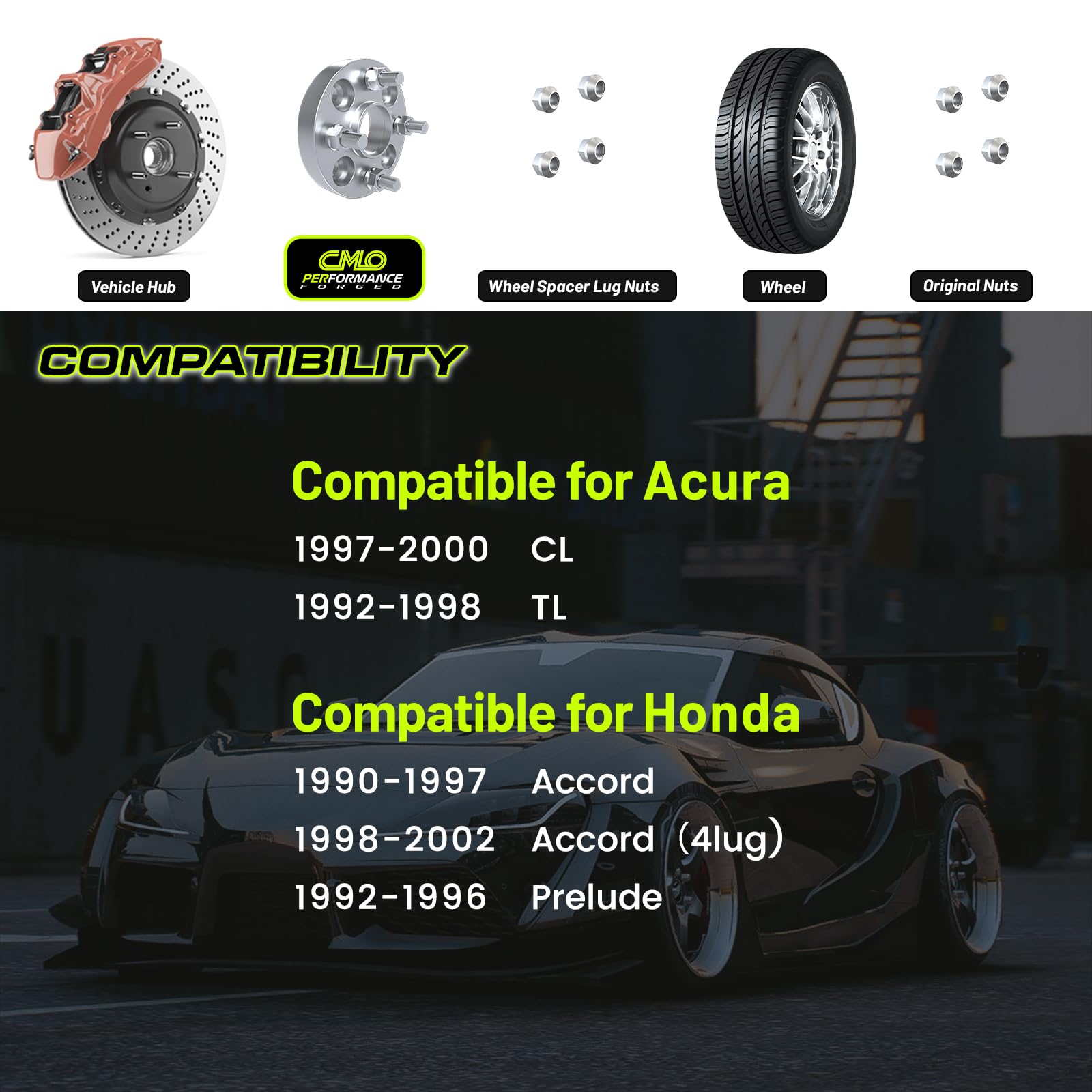 Hub centric wheel spacers for 4x114.3 64.1 mm hub