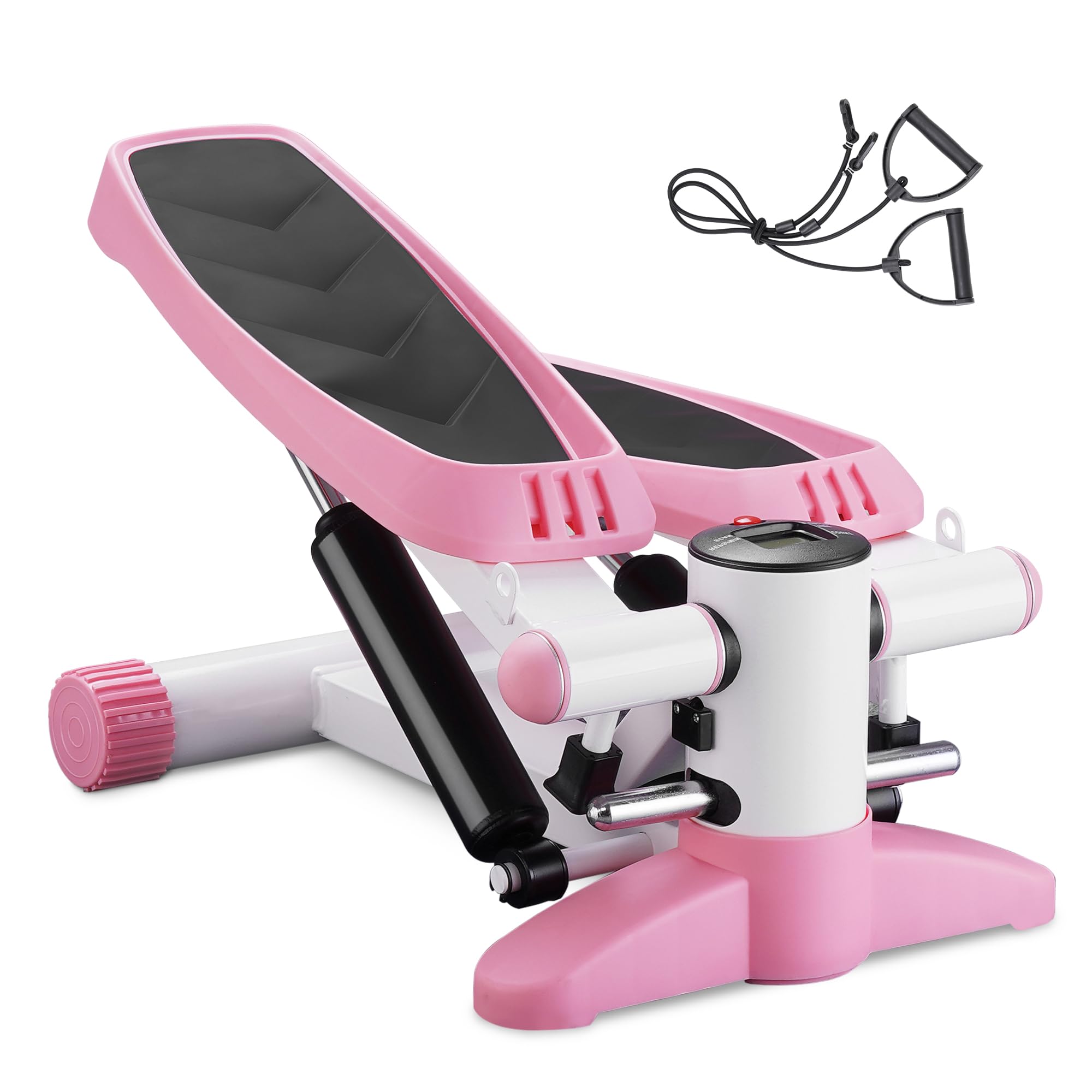 ZENOVASteppers for Exercise at Home Portable Mini Stepper Stair Stepper with Resistance Band and Mat Fitness Stepper for Full Body Cardio Exercise 330lbs Weight Capacity