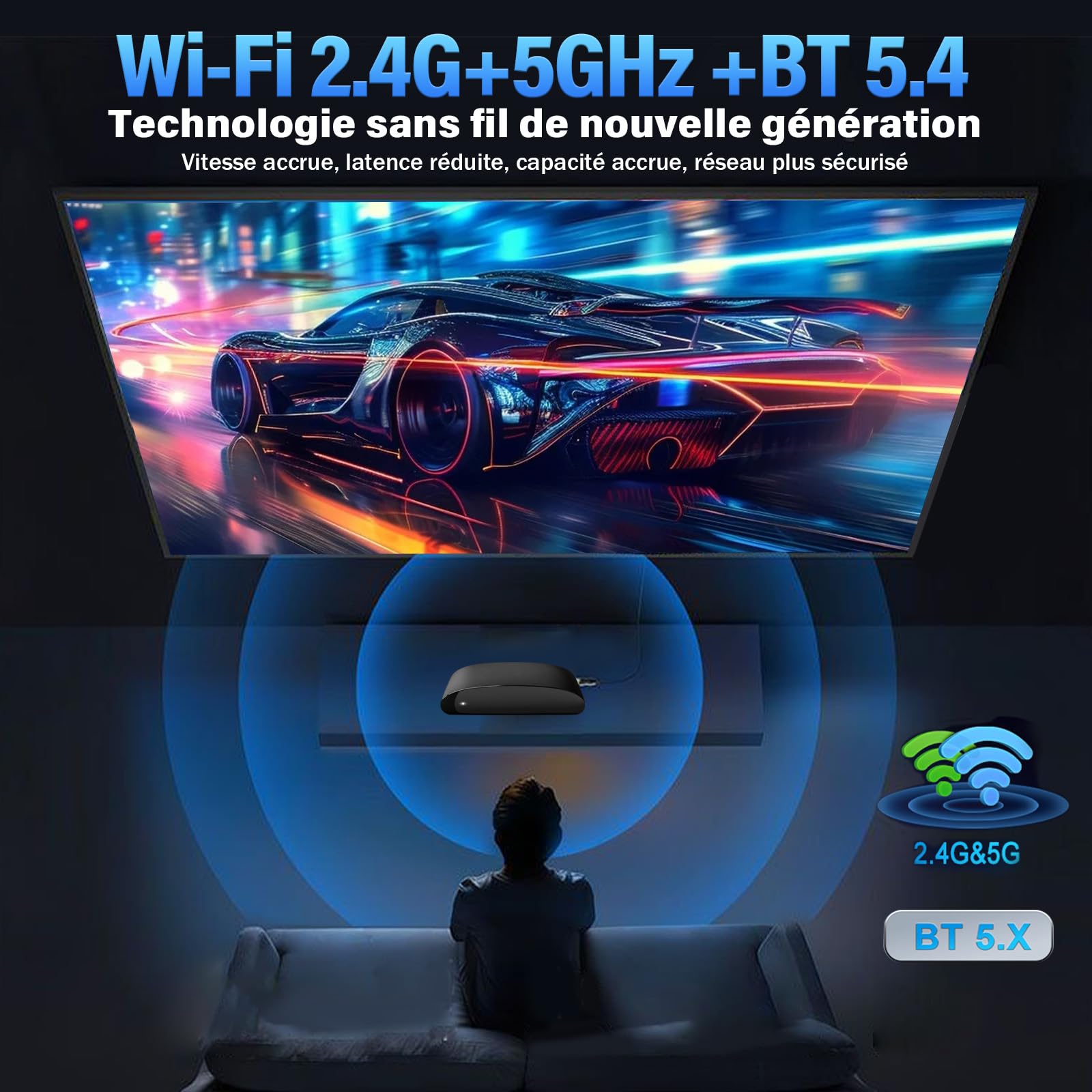 Android 16 2026 Nuovo TV Stick,Processore Allwinner H313 Quad-Core,Dual WiFi 2.4/5 GHz + BT 5.4,TV Stick Intelligente con Telecomando,Dispositivo Android per Soggiorno/Camera/Viaggi(Nero) (2+16G)