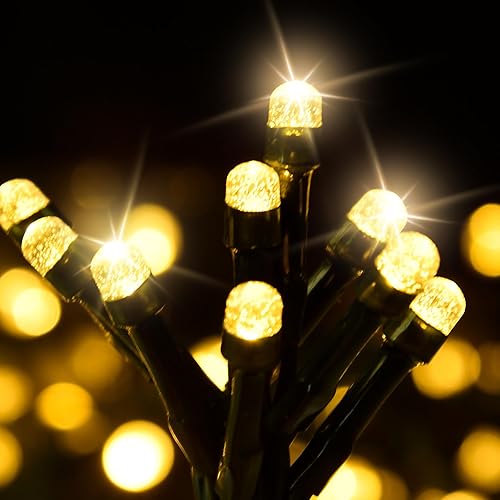 Miniatura 7 de Luces de Navidad, 200 luces LED de 66 pies para decoración de árbol de Navidad al aire libre e interior, guirnalda de luces impermeables con 8 modos