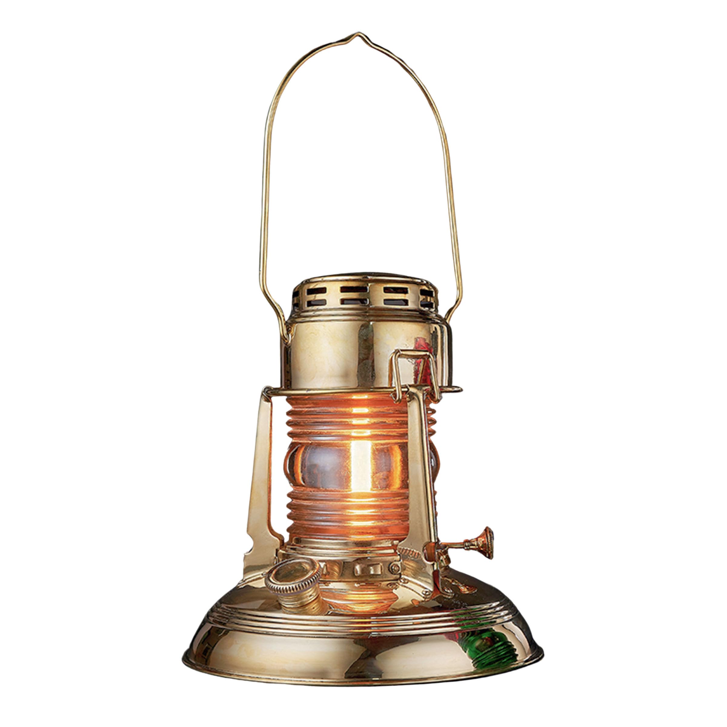 Kings County Tools Oil Lamp, Brass, 7.5” x 8”