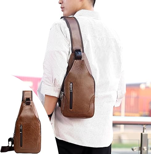 Vista 3 de Multipurpose Strap Bag - Crossbody Backpack With Headphone Hole Hiking Backpack Shoulder Bag For Men & Women