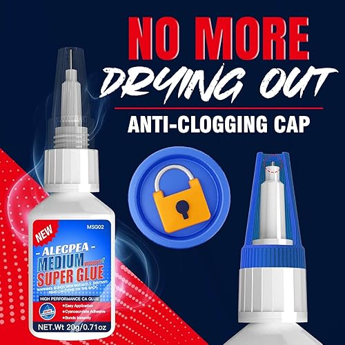 Vista 117 de ALECPEA Paquete de 2 adhesivos de vidrio de 1.06 oz – Adhesivo de secado rápido y resistente a la intemperie para reparación de vidrio, joyas, arte