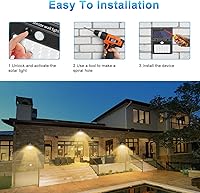 Vista 6 de Luces solares para exteriores, paquete de 10 luces solares con sensor de movimiento al aire libre con 3 modos de iluminación, luces solares