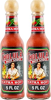 Hot Sauce, Extra Hot, Product of Mexico, Blend of Arbol & Piquin Peppers for Bringing Extra Hot Heat to Tacos, Eggs, Pizza and More, 5 fl oz (Pack of 2)