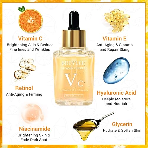 Miniatura 3 de Suero de Vitamina C para la cara suero hidratante Breylee con 30 de vitamina C suero hidratante para el cuidado de la piel suero facial de vitamina