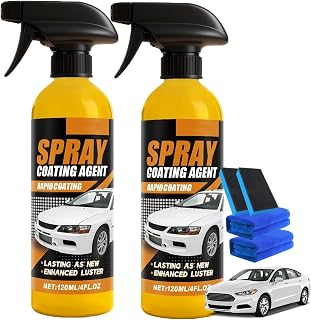 Nano Hydrophobic Ceramic Coating Spray-Fast Repair, 120ml Car Waxes Coating Spray Kit, Nano Car CoatingSpray For Shine & Protection, Quick Effect Agent for all Vehicles (2set)