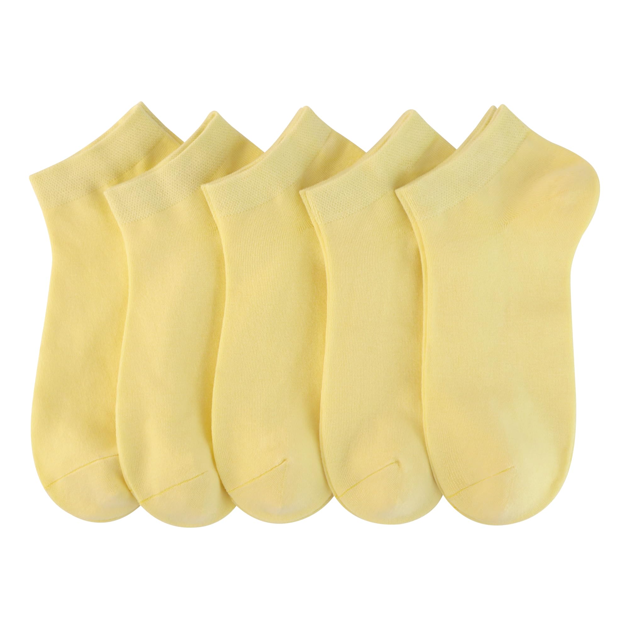 SERISIMPLE Women Viscose Bamboo Ankle Socks Low Cut Thin Sock Lightweight Pastal Color Soft Sock 5 Pairs