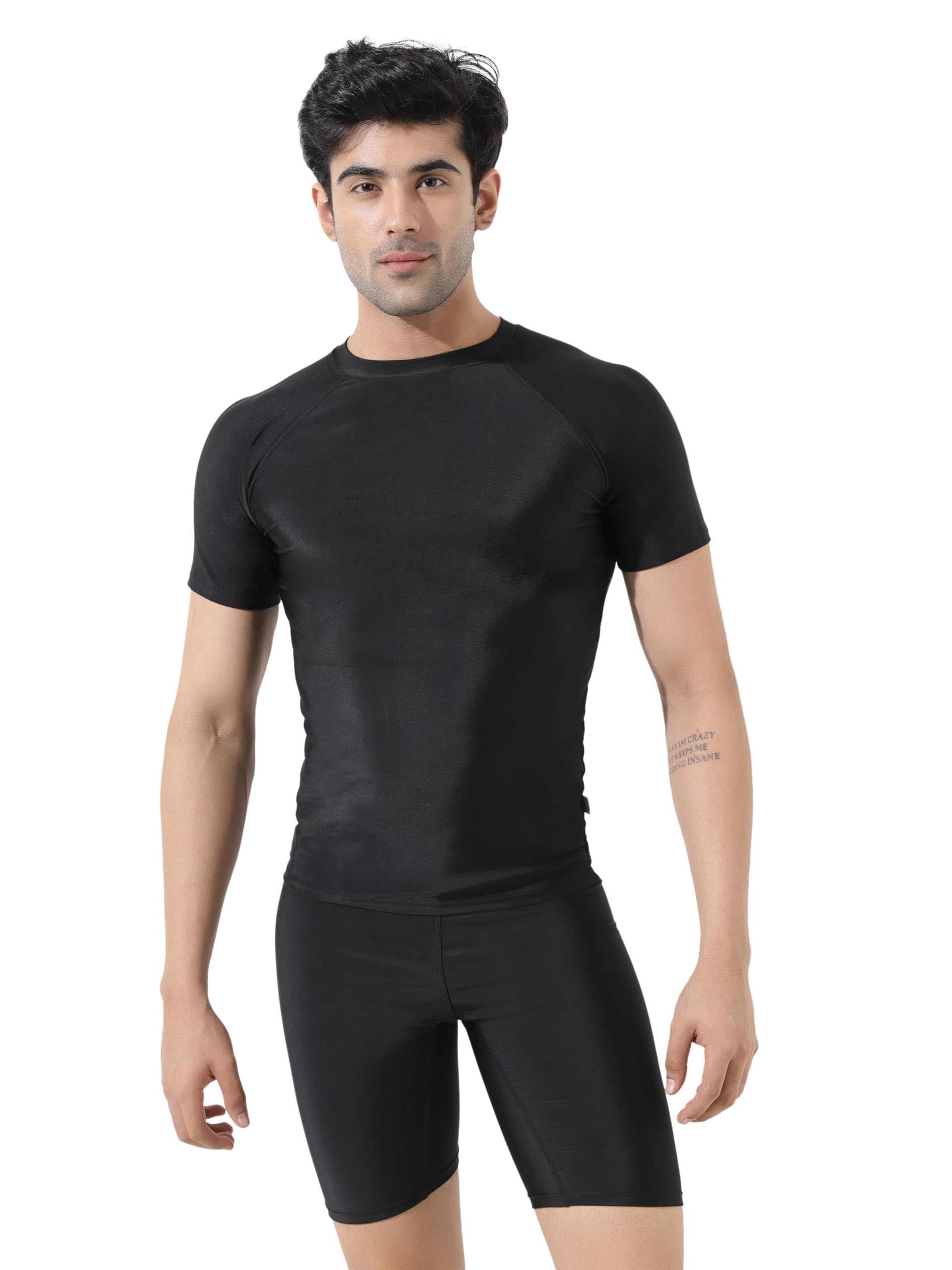 lycot Compression Top Half Sleeve Plain Athletic Fitness & Other Outdoor Inner Wear-picture-17