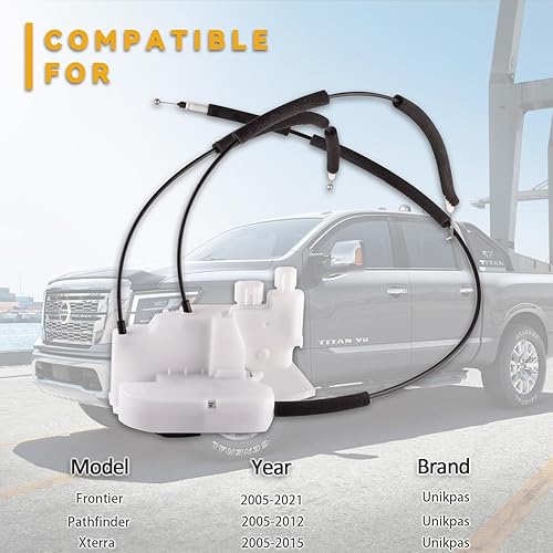 Miniatura 8 de Unikpas Actuador de bloqueo de puerta delantera izquierda compatible con Nissan Frontier 2005-2021 Pathfinder 2005-2012 Xterra 2005-2015 Reemplazar
