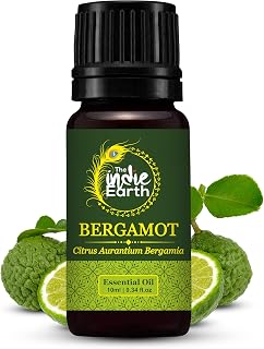 The Indie Earth 100% Natural & Undiluted Bergamot Essential Oil for Healthy Body & Mind, For Aromatherapy and Topical Use, Directly Sourced From ITALY 10 ml