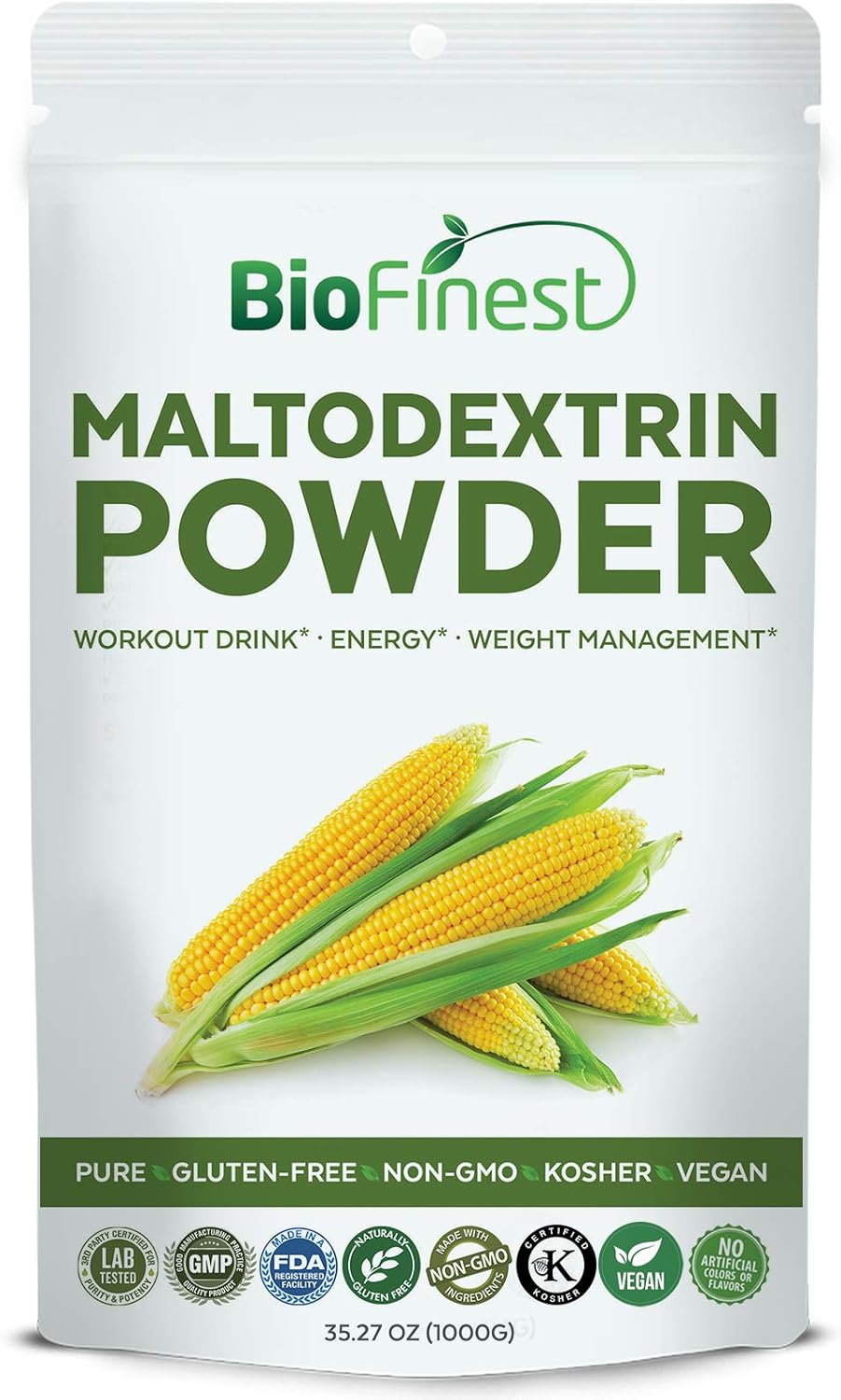 Biofinest Maltodextrin Powder - Pure Gluten-free Non-gmo Kosher Vegan Friendly - Supplement For Pre-workout Weight Management Energy Skin Health 1000g Amazoncouk Health Personal Care