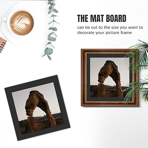 Miniatura 37 de AUEAR, Paquete de 15 tableros mate sin cortar de 12 x 16 pulgadas, color negro, ideal para marcos de fotos, impresión, obras de arte