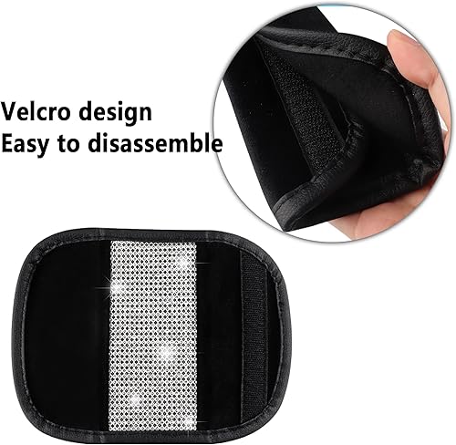 Miniatura 5 de Funda para freno de mano para mujeres y hombres, protector universal de freno de mano con diamantes de imitación de diamante, decoración de coche de