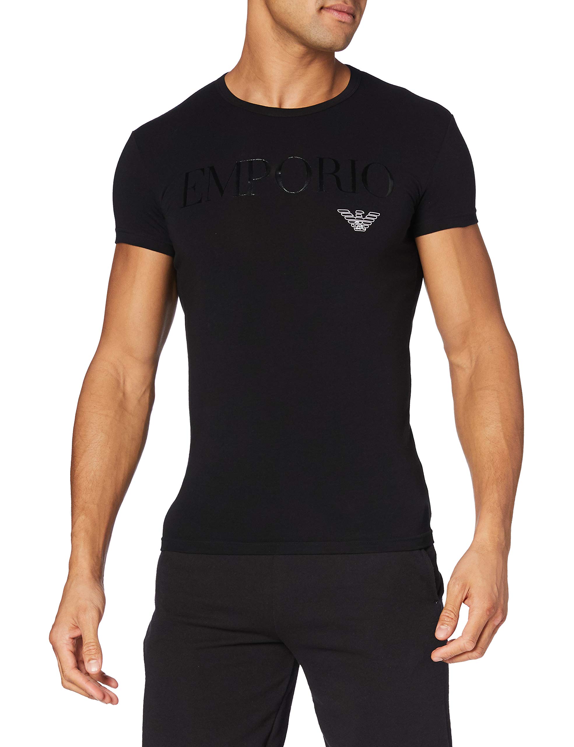 Emporio Armani CC716 111035 00010 Camiseta Interior, Hombre, Negro (Black), XL