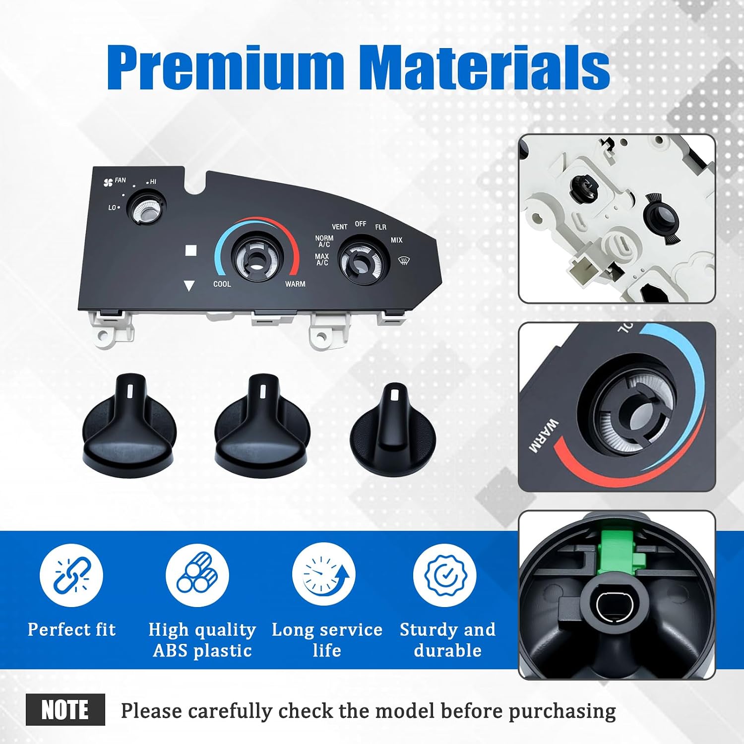 5C2Z19980AA AC Heater Air Conditioning Control Panel Fit for 2005-2014 Ford E150 E250 E350 Van, for 2015-2019 E350 E450SD Van, Replace for XC2Z19C733AA F49Z19986A F7UZ19B888BB 5C2H19E764AA