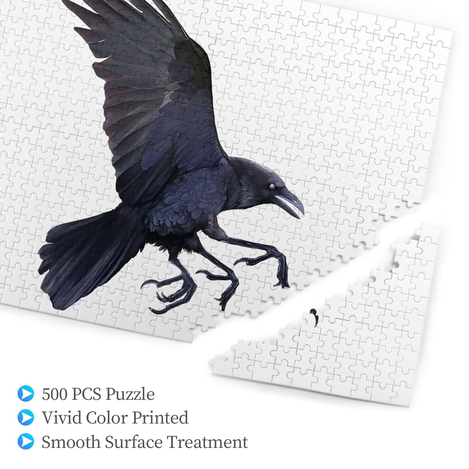 Amazon.co.jp: 500ピース ジグソーパズル 八咫烏 カラス 鳥 木製