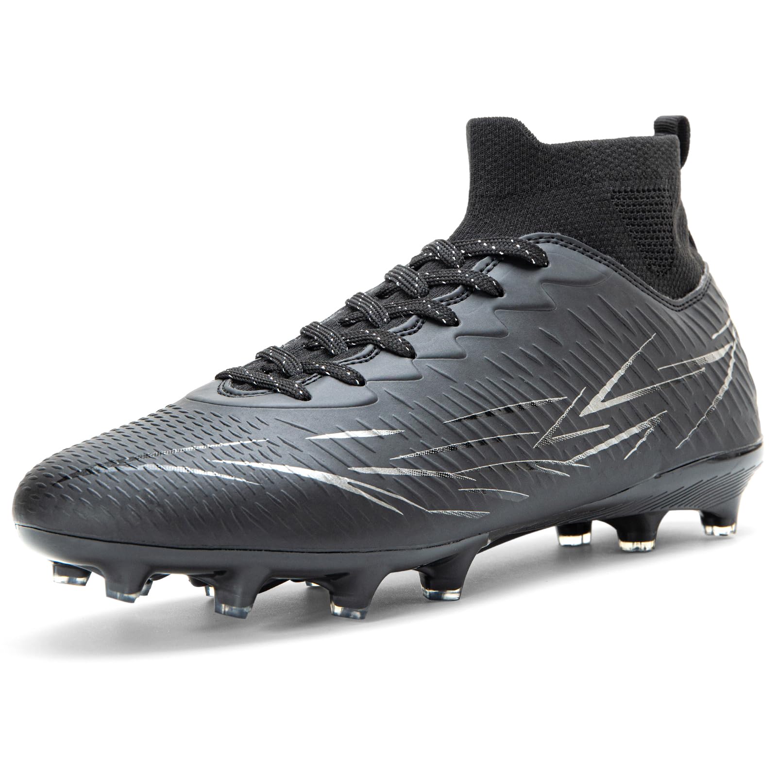 Unisex High Top Soccer Cleats Lightweight Mens Football Cleats with Ankle Support & Traction for Multi-Surface Training & Games