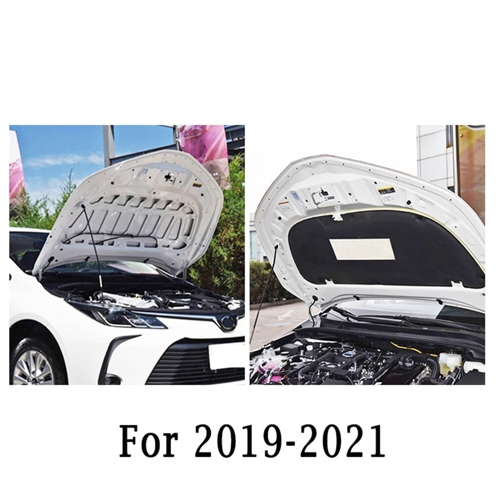 Cotone Isolante Acustico per Cofano Anteriore Auto,per Toyota Corolla 2007-2013 2014-2018 2019-2021,Isolamento del Cofano del Cofano, Isolamento Acustico del vano Motore,2014-2018