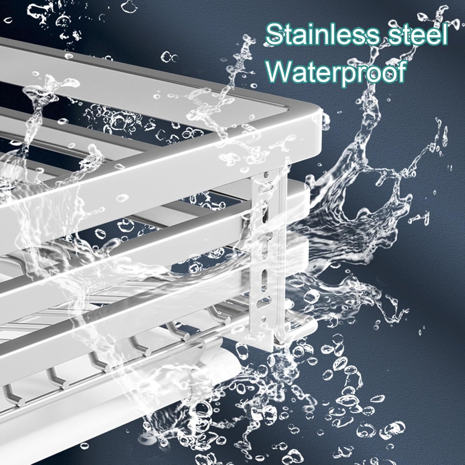 Under Sink Pull-Out Home Organizers, Cabinet Slide Out Drawers with Catch Tray, Adjustable Rails, Damping Guide Rail (One Color 790x460x135mm)