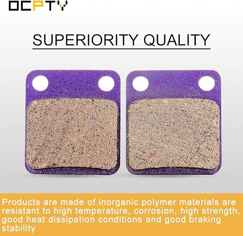 Miniatura 4 de OCPTY Pastillas de freno de fibra de carbono para Yamaha Grizzly 350 YFM350FGI 4x4 IRSYFM350G, 2007 08 2009 para Yamaha Big Bear 250 YFM250B