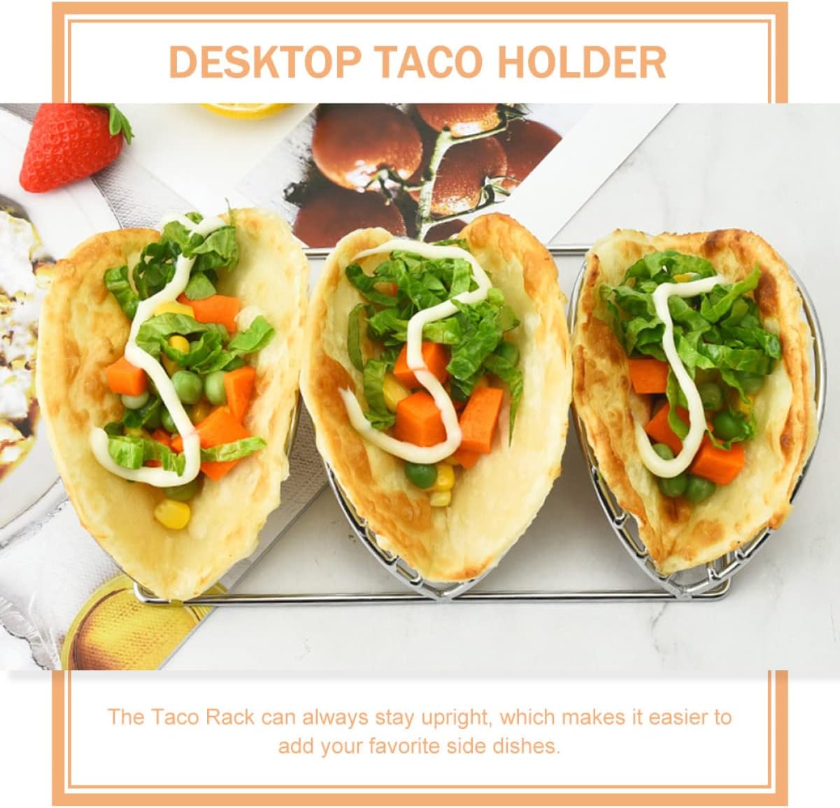 Holders Heart Home Wave Cm* cm* cm Shaped Mexican Stand Silver Burritos Household Pie Baking Dish Tray Plate Chicken Holds to Mexico Metal Tacos Parties Steel Kitchen Love Stand (Color : Silver