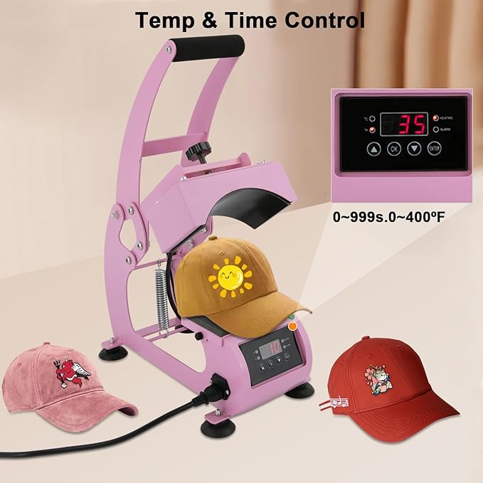 Prensa Termofijadora para Gorras, 2 en 1, Control Digital LCD miniatura 4