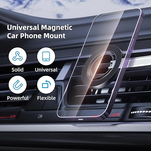 Miniatura 5 de Soporte de teléfono para automóvil, diseño de salida de aire, adecuado para todos los modelos de vehículos, soporte de teléfono con ventosa para