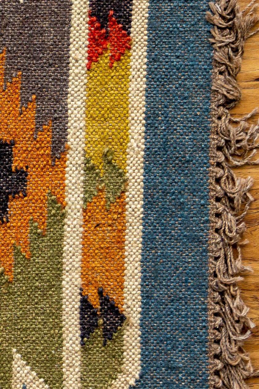 Tappeto Kilim di lana di iuta naturale, aspetto rustico intrecciato a mano, tappeto per soggiorno e corridoio, 60 x 90 cm