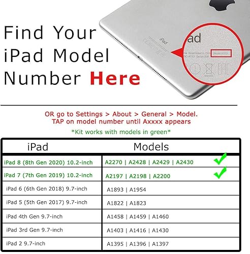 Miniatura 2 de RepairPartsPlus para iPad 7 7ª generación 8 8ª pantalla de repuesto de cristal táctil digitalizador premium