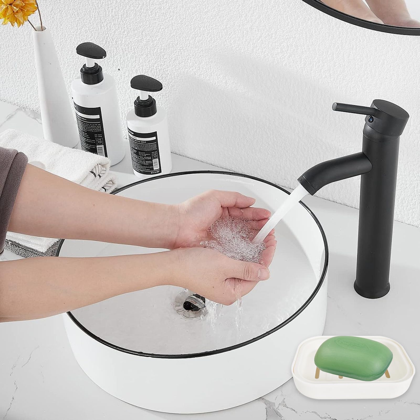 2 Pezzi Portasapone Con Scarico In Plastica | Grigio E Bianco, Antiscivolo, Compatto, Per Viaggio E Doccia, 13x8,5x2 Cm - 2