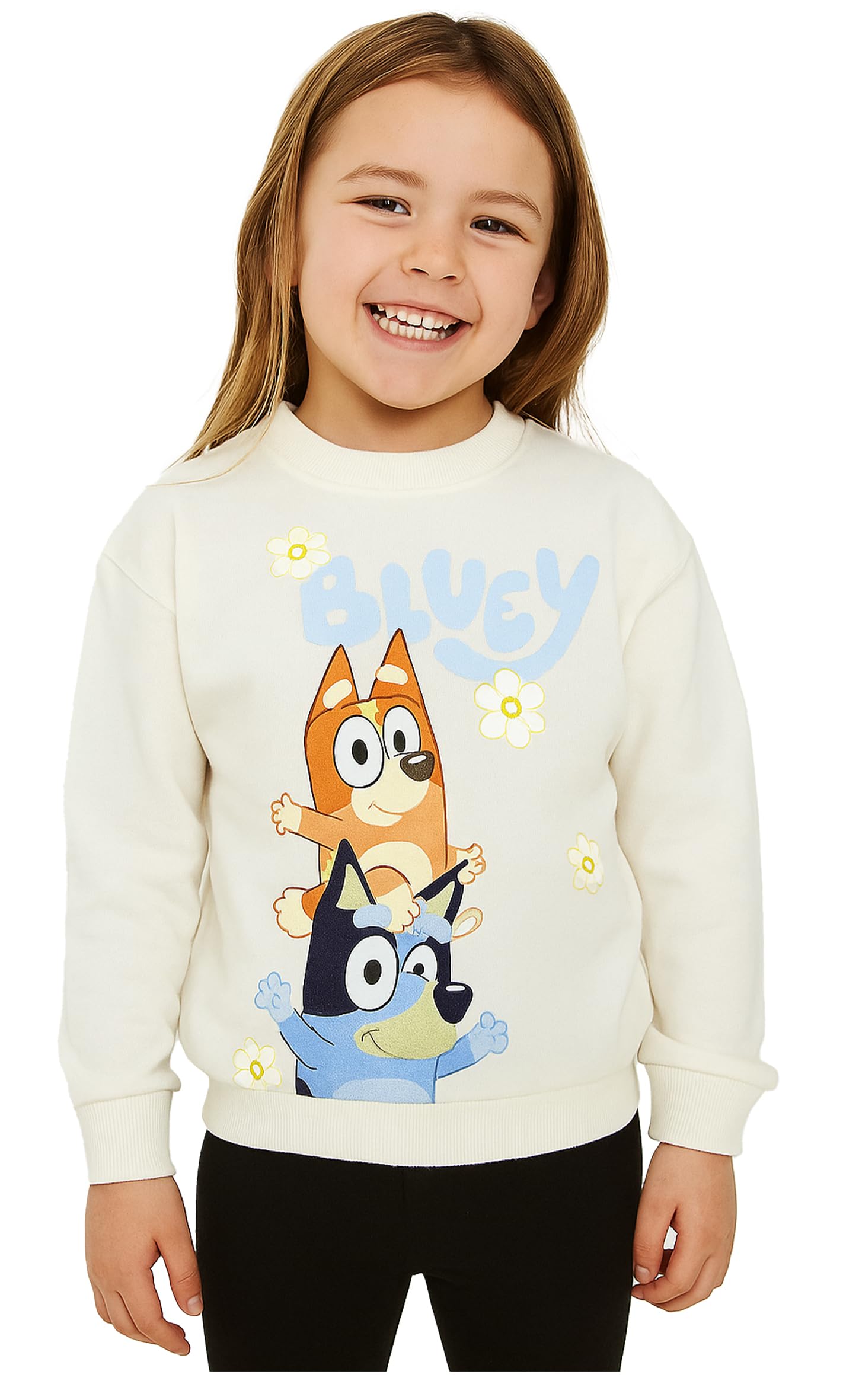 Bluey Girls Cream Sweatshirt Bingo Jumper Top (, 18-24 Months)