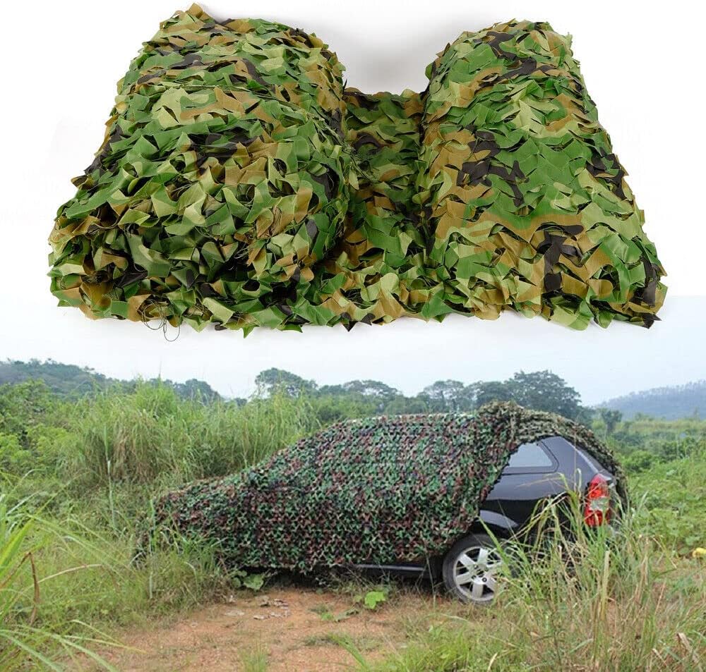 20 x 26FT Camouflage Netting Camo Net Woodland net for Camping Hunting, Camo Netting Camouflage Net Military Mesh Covering Decorations Blinds for Sunshade Camping Shooting Hunting