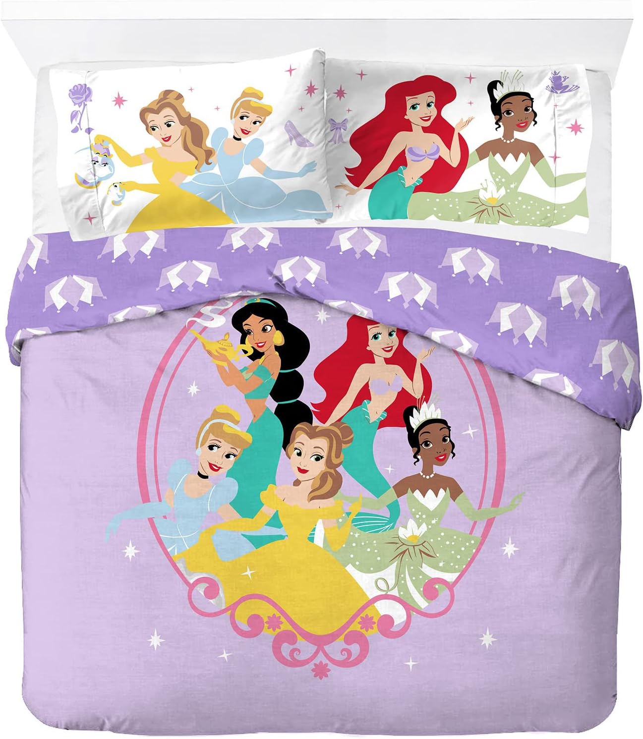 Disney Princess Heart of Gold 100% Cotton Double Duvet Cover Set - Includes 2 Pillowcases