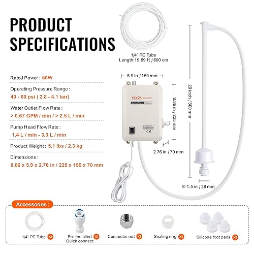 Miniatura 7 de VEVOR Sistema de bomba dispensador de agua embotellada, sistema de dispensación de 5 galones, dispensador de agua eléctrico automático, bomba de
