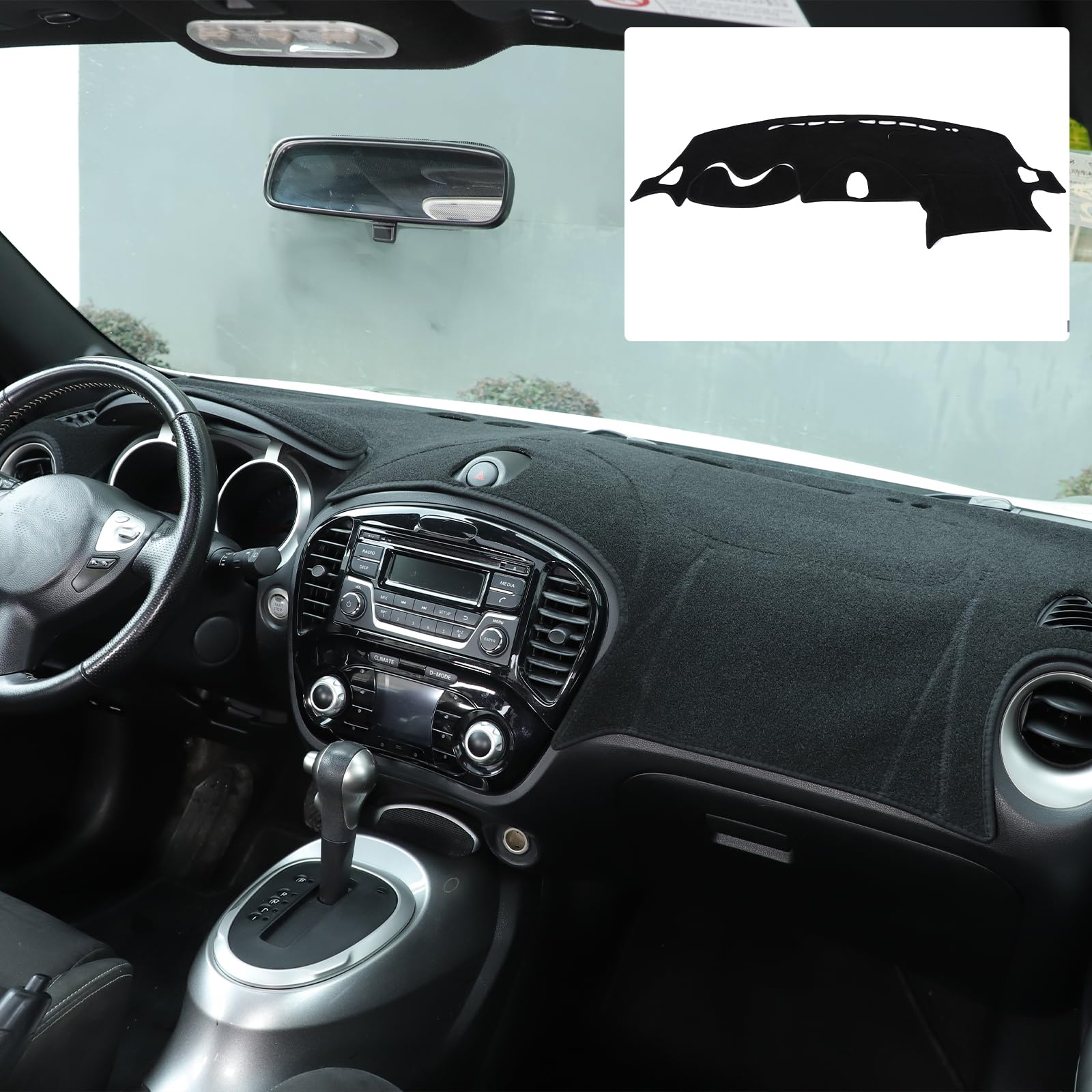 3 pezzi di copertura per cruscotto, compatibile con auto ESQ (2011-2019), copertura contro il sole e il calore, antiriflesso, nero, per guida a sinistra
