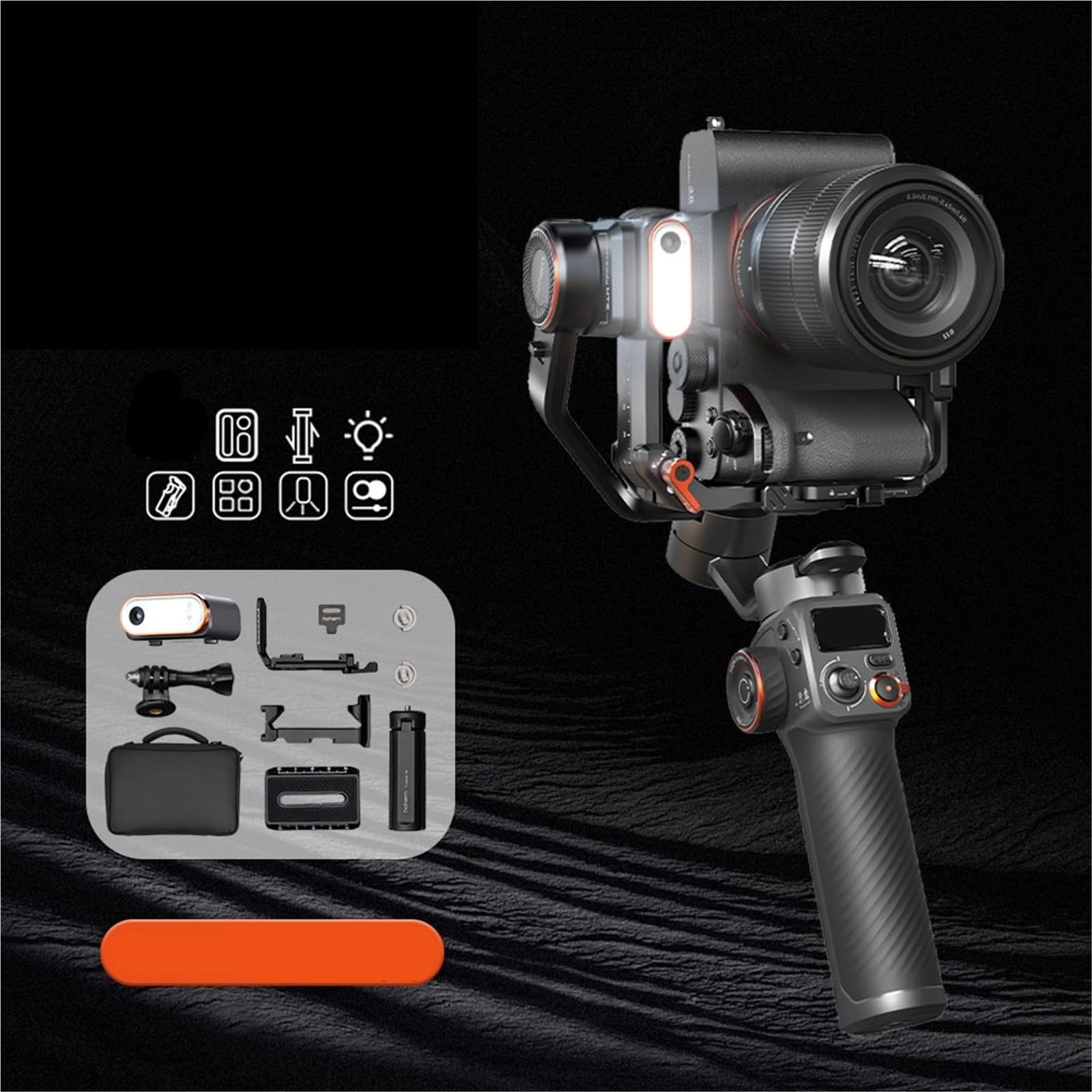 Kompatybilny z 3-osiowym stabilizatorem gimbala MT2 do aparatów bezlusterkowych, smartfonów, kamer sportowych (MT2 Kit H58)
